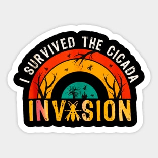 Cicada invasion 2024 retro Sticker